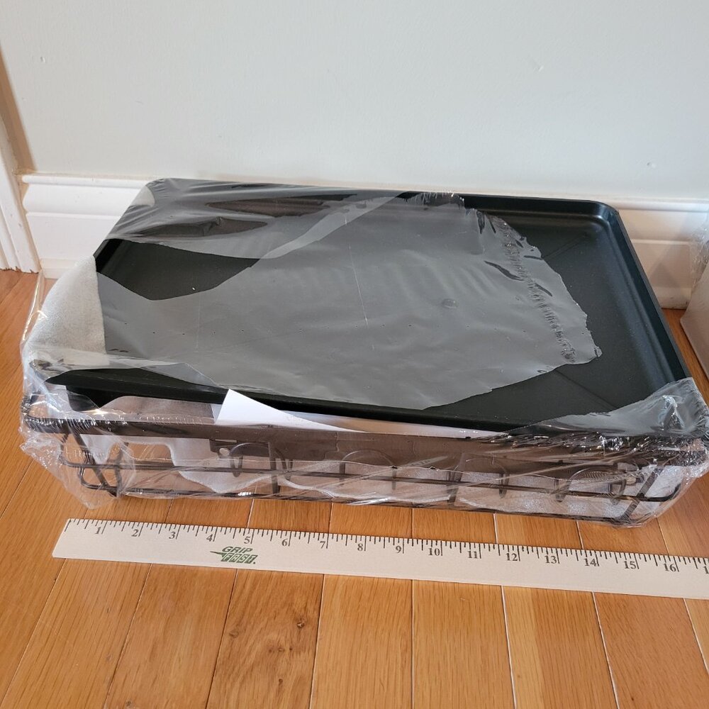 Dish drainer drying rack with drip tray - Picture 3 of 5